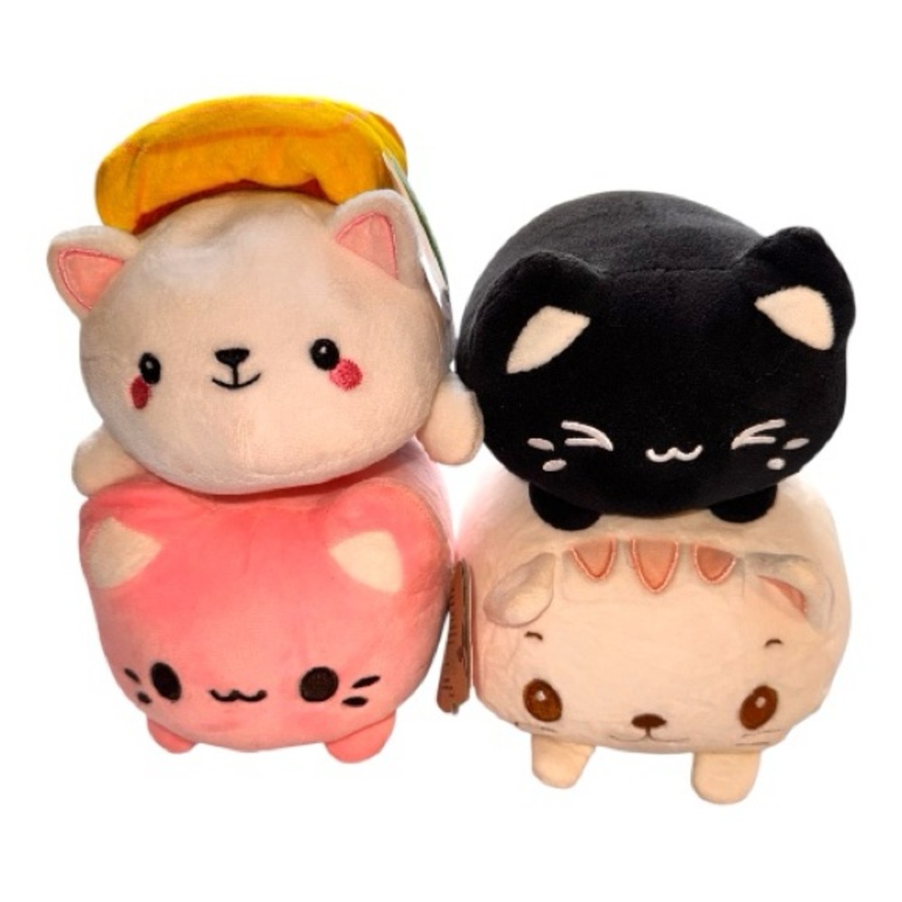 Black Sesame Meowchi and Cat Plush Toy Collection